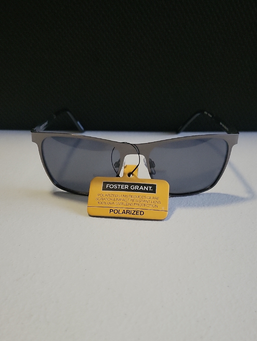 Foster Grant Men's Polarized Sunglasses - Gunmetal Frame, Gray Lenses